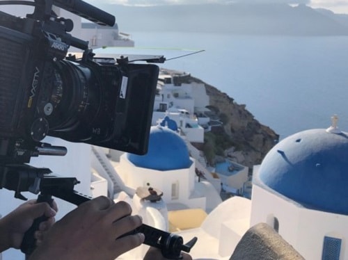 Filming in Greece
