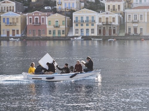 Filming in Greece